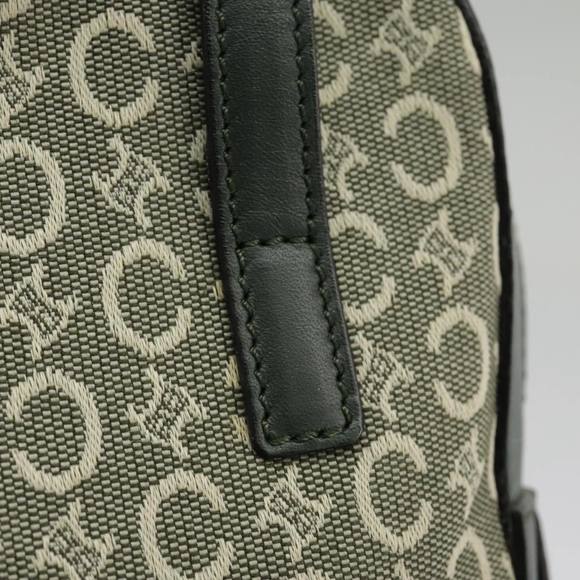 CELINE C Macadam Canvas Hand Bag Gray Gold Auth 98146 - Picture 10 of 16